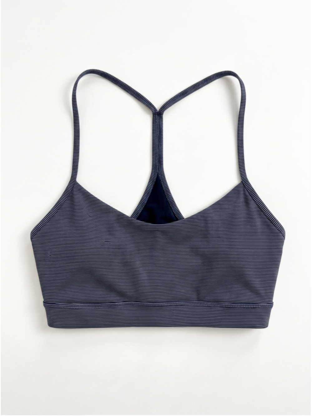 LULULEMON Flow Y Bra True Navy Blue Sports Bra, Sz 10